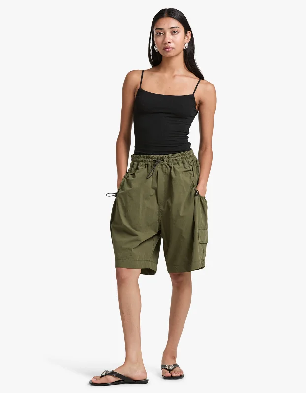 Fresh And Fashionable Compact Cotton Hiker Short - Khaki