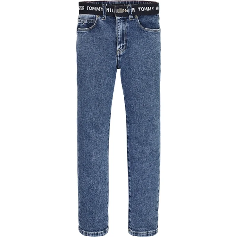 Free And Casual Tommy Hilfiger Modern Straight Tape Jeans Vintagebluelight