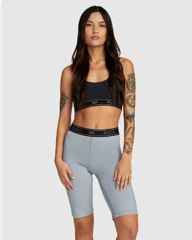 Comfortable Tops Base 10.5" Biker Shorts - Grey Heather