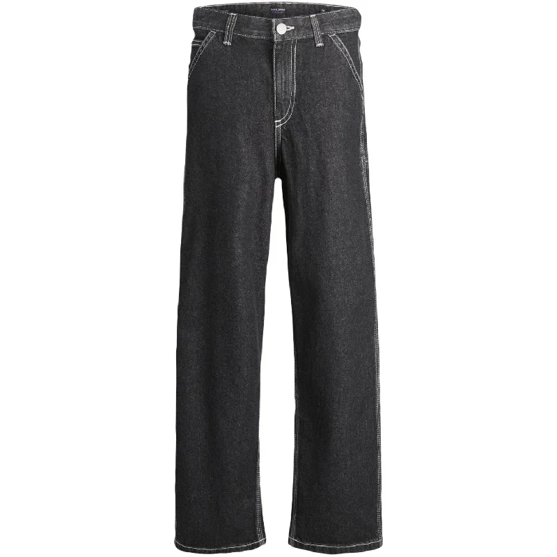 Cozy Fit Wear Jack & Jones Junior Black Denim Ialex Carpenter Jeans 056