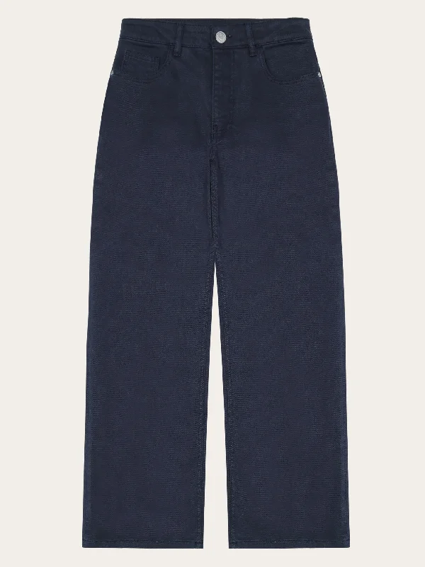 Trendy Comfort GALE straight mid-rise garment dyed twill 5-pocket pants - GOTS/Vegan - Night Sky