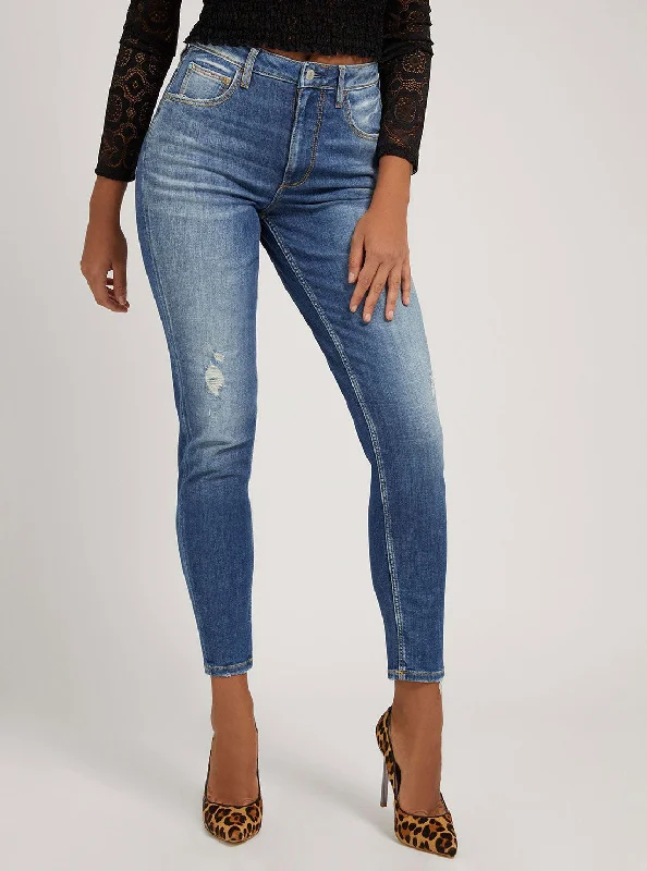 Relaxed Fashion High-Rise Tapered Mom Denim Jeans In Vintage Mid Wash