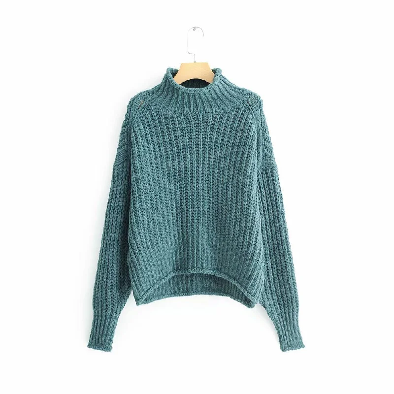 Comfort Fit Loose knit turtleneck for women  1349