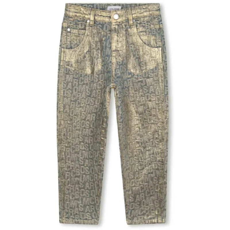 Fashionable Ease Marc Jacobs New Gold Denim Trousers