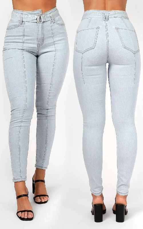 Refreshing Design Turbo Jeans - Light Blue