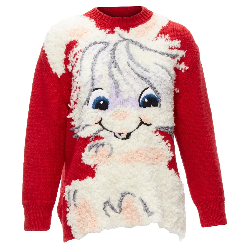 Alice style Stella McCartney wool cotton textured bunny sweater