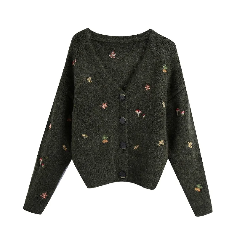 Trendy Looks Autumn women's embroidered cardigan jacket  1344