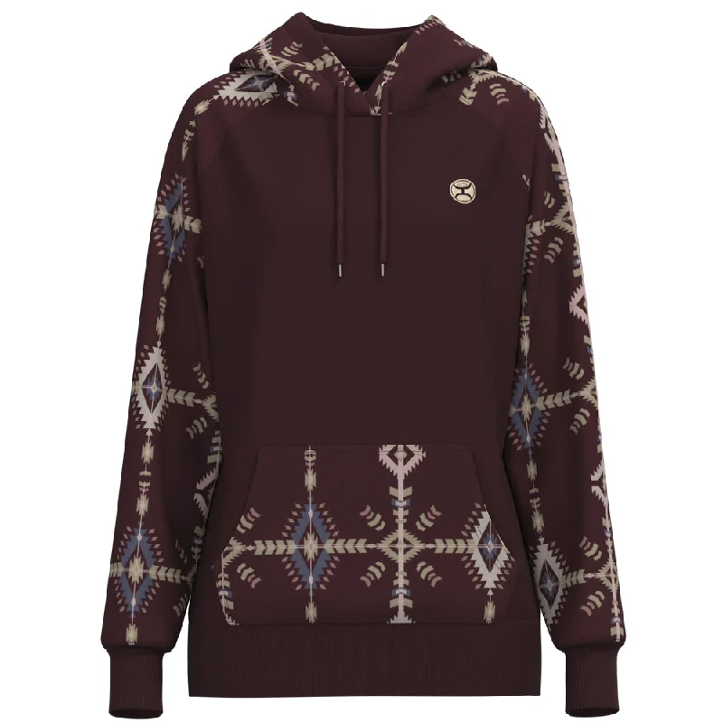 Elegant Classic "Summit" Maroon / Aztec Hoody