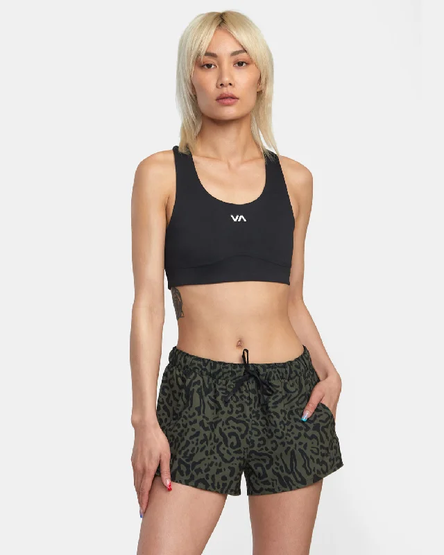 Effortless Comfort VA Essential Low-Rise Yogger Sport Shorts - Animal Olive