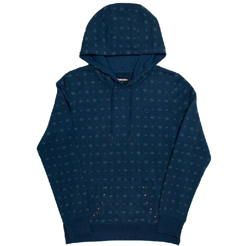 Slim Fit "Mesa" Navy w/White Aztec Pattern & Silver Studs Hoody