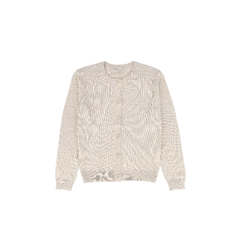 High waist design ONE CHILD OATMEAL THIN KNIT CARDIGAN [FINAL SALE]