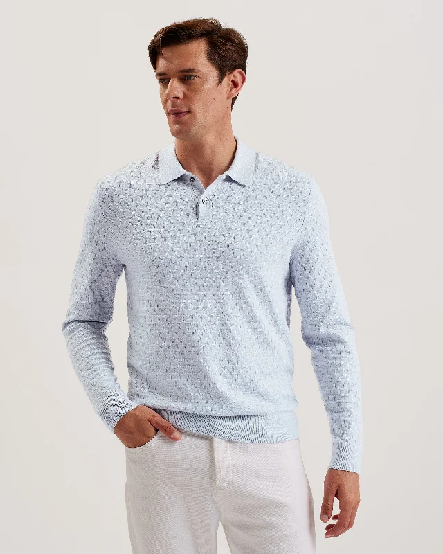 Sports And Leisure Morar Ls T Stitch Knitted Polo Pl-Blue