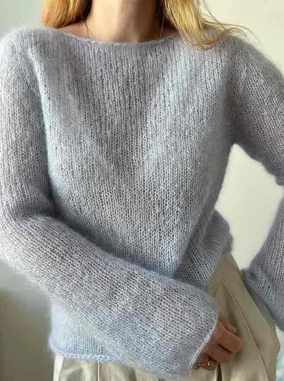 Celebrity Style Blouse no 1 Light by My Favourite Things Knitwear, Silk Mohair yarn kit (excl pattern)
