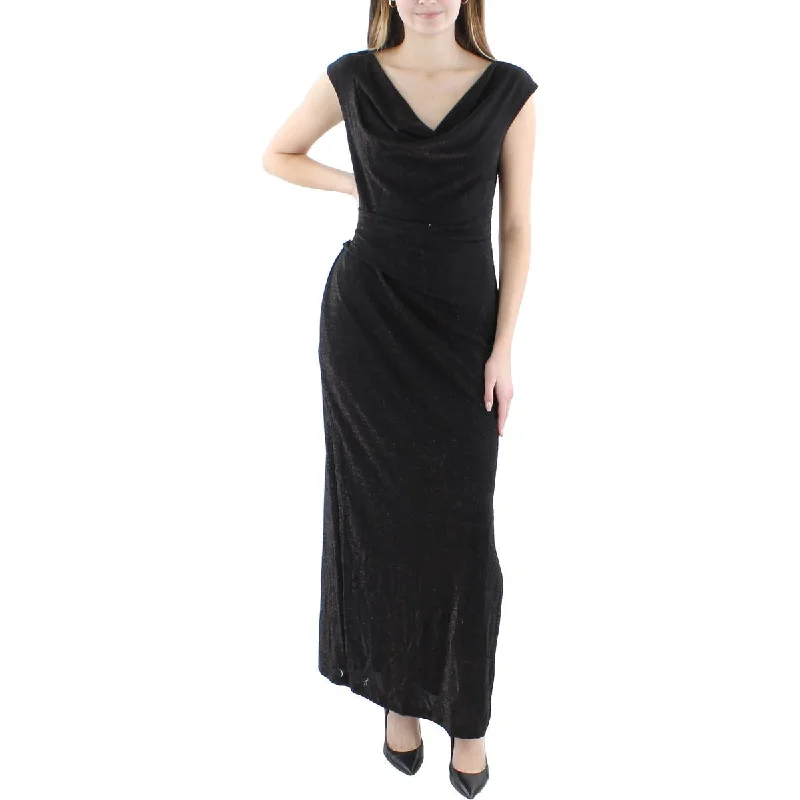 Customized Version Connected Apparel Womens Petites Metallic Midi Cocktail and Party Dress Customized Version Connected Apparel Womens Petites Metallic Midi Cocktail and Party Dress