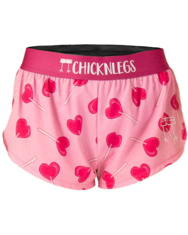 Comfortable And Casual Women's Luv Pops 1.5" Split Shorts