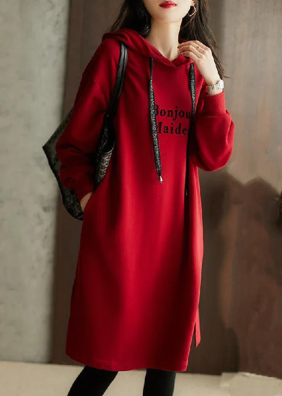 Elegant And Casual Italian Red Graphic Print Drawstring Long Hoodie Pullover Sweatshirt Long Sleeve Elegant And Casual Italian Red Graphic Print Drawstring Long Hoodie Pullover Sweatshirt Long Sleeve