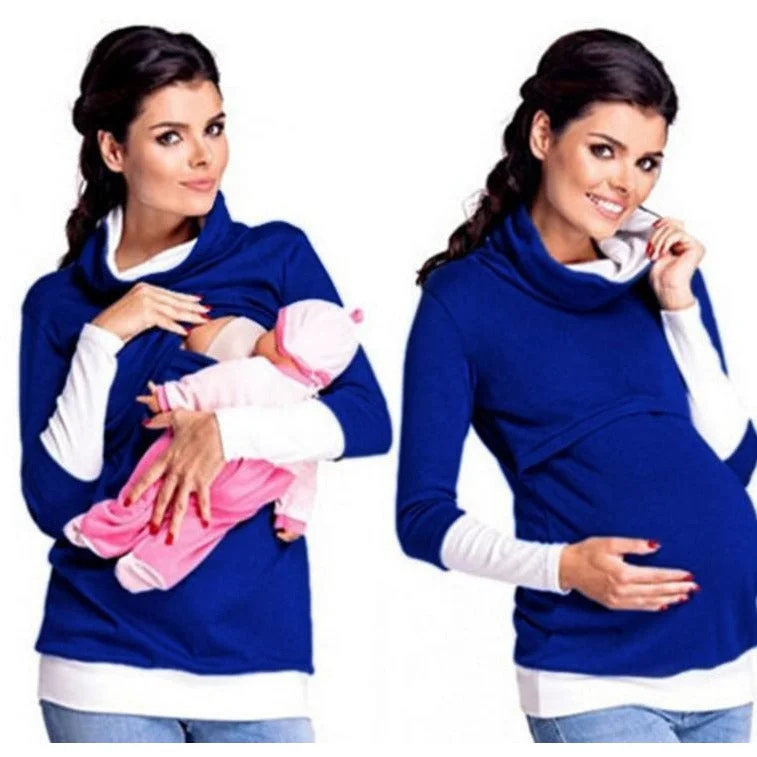 Urban Comfort Women's Cotton Maternity Breastfeeding Hoodie