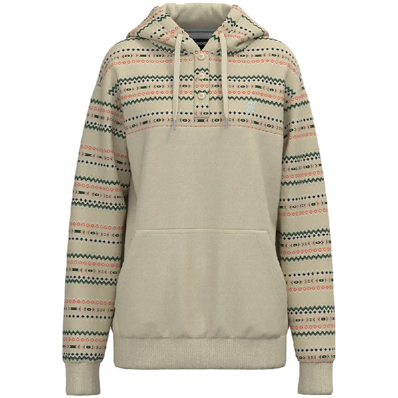 Effortless Elegance "Jimmy" Cream w/ Multi Color Aztec Hoody