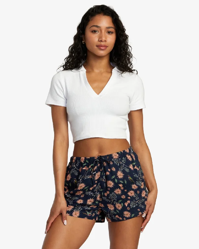 Comfortable Looks New Yume Printed Shorts - Moody Blue