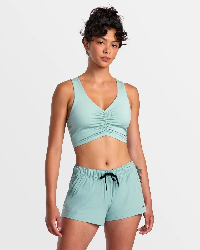 Comfortable Wear VA Essential Low-Rise Yogger Sport Shorts - Green Haze