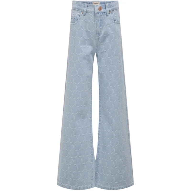 Fashionable Items Kids ONLY Light Blue Denim Hope Eliza Wide Leg Denim Jeans