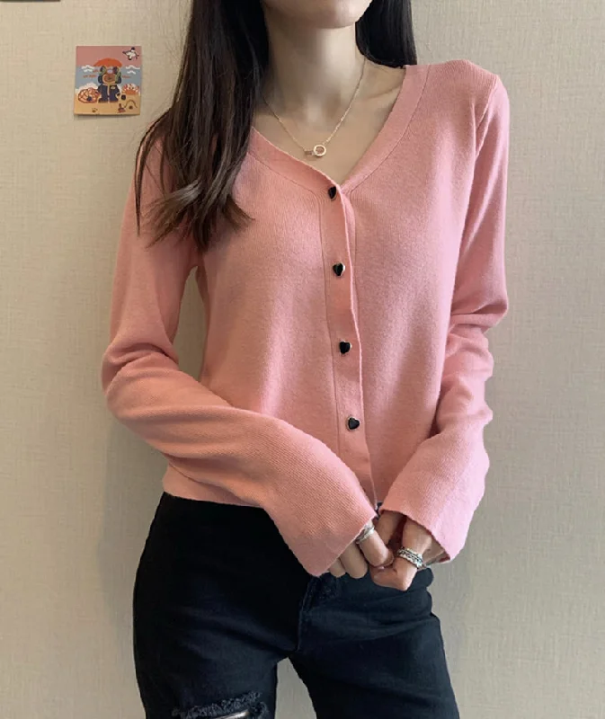 Moisture wicking Thin v-neck sweater knitted cardigan sweater  149