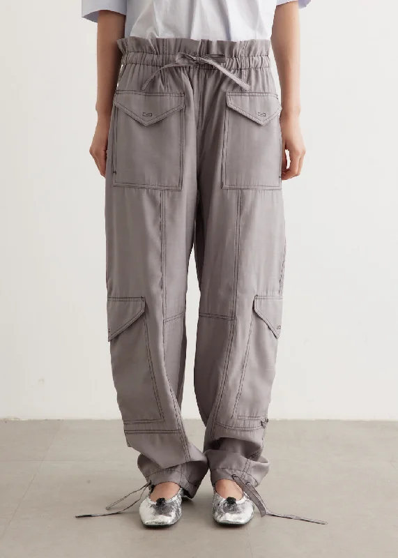 Warm Winter Series Light Slub High Waist Pocket Pants
