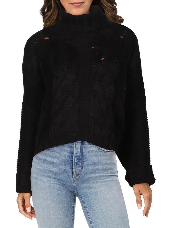 Romantic Temperament Womens Cable Knit Long Sleeves Turtleneck Sweater