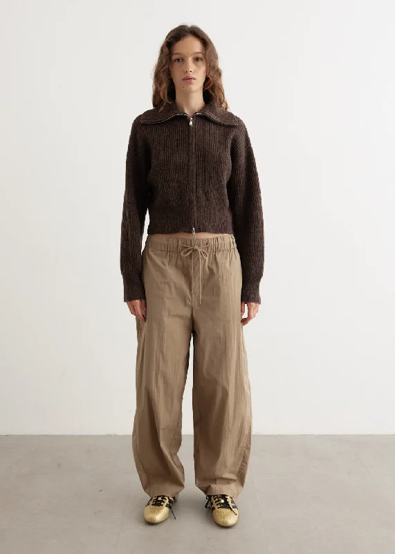 High Street Fashion Pylon Elasticated Barrel Leg Pants