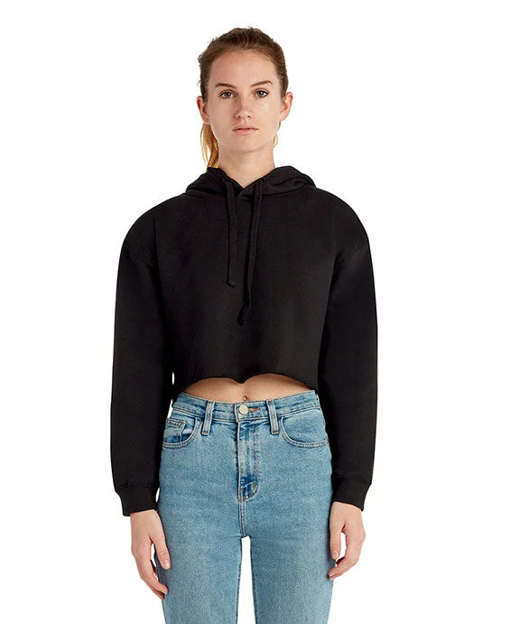 Street Sports Style LS12000 - Lane Seven Ladies Cropped Fleece Hoodie | Black