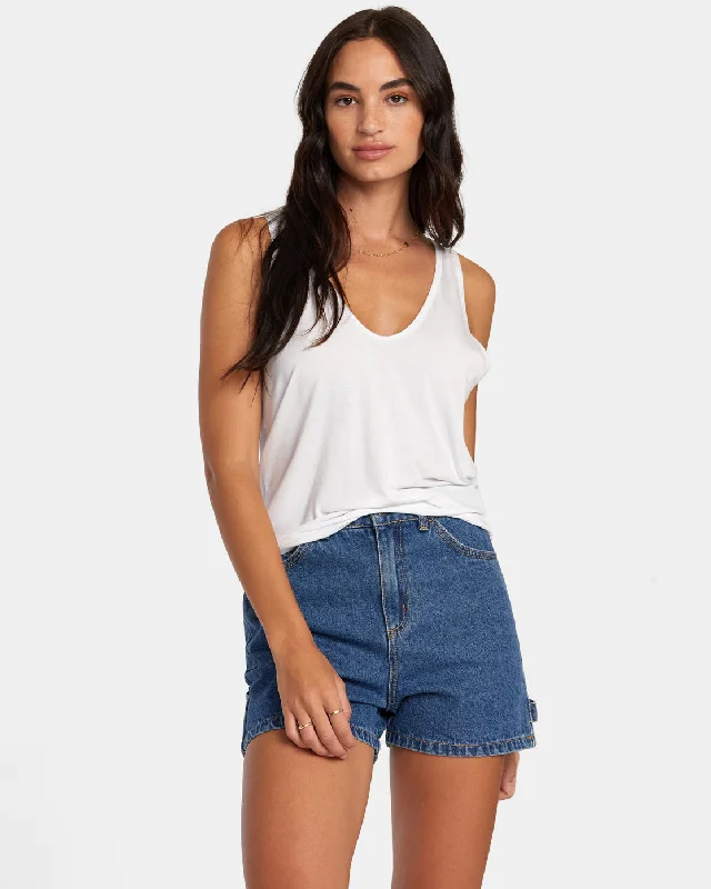 Classic Items Dayshift Denim Shorts - Blue Rinse