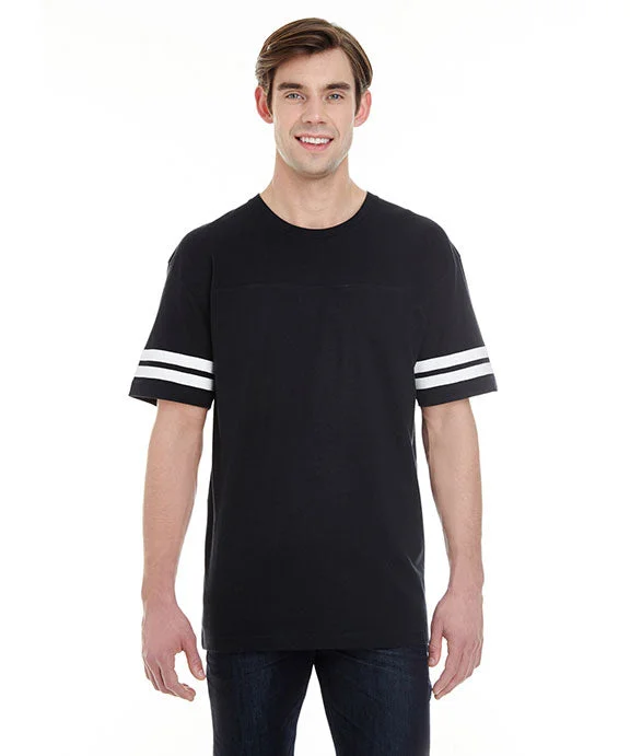 Elegant Comfort 6937 - LAT Mens Football T-Shirt | Black/White