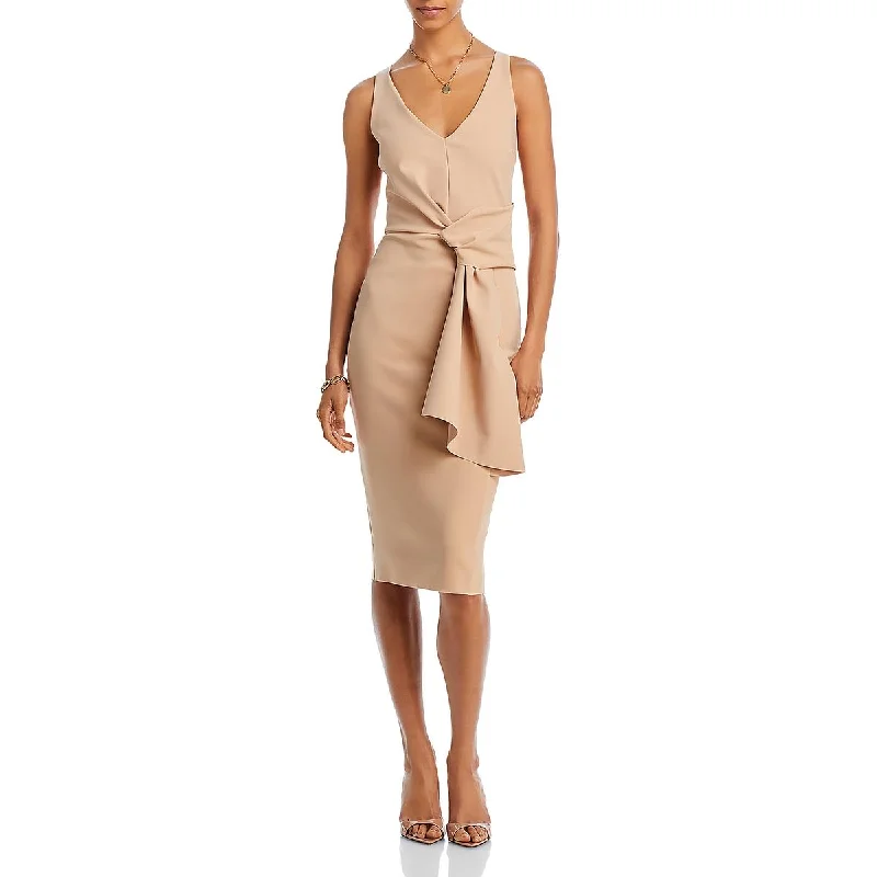 Celebrity Style Chiara Boni Womens Yoko Twist Front Sleeveless Cocktail And Party Dress