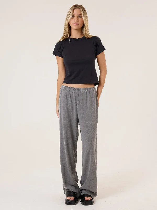 Noble Temperament Hemp Relax Pant - Grey Ash