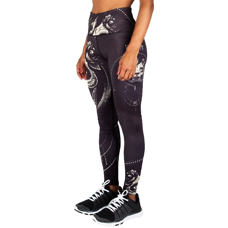 Simple Matching Venum Santa Muerte Leggings - Black/Yellow