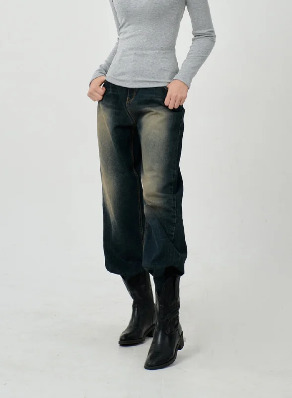 Luxury Fashion Vintage Washing Baggy Jeans ID23