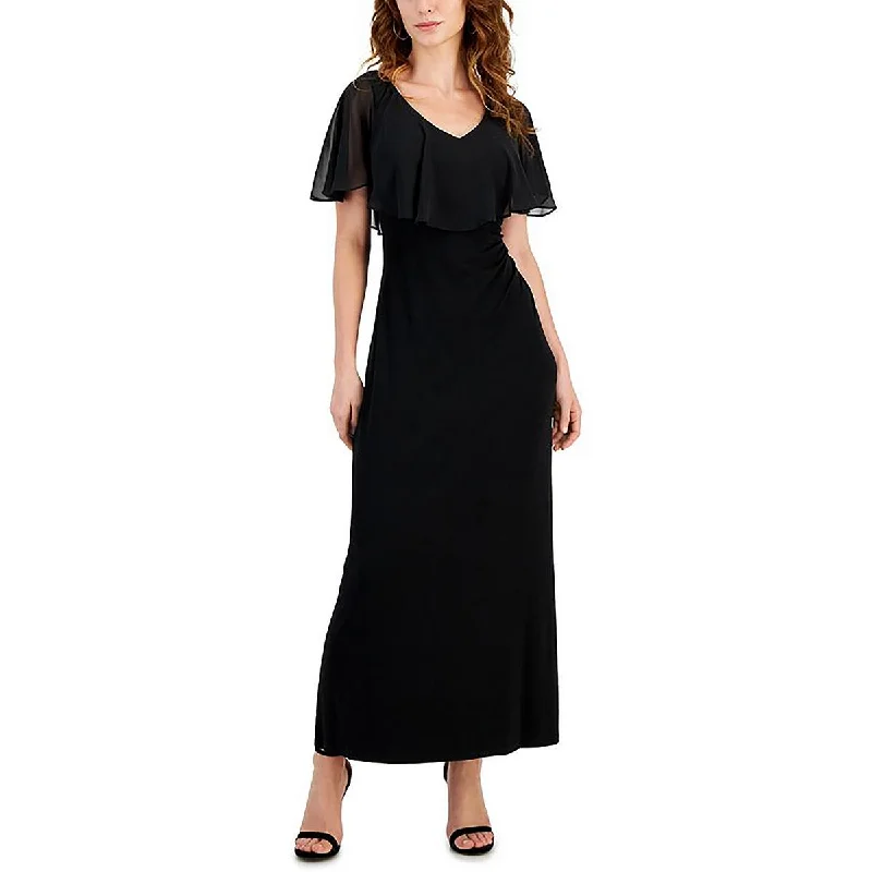 Comfortable And Simple Connected Apparel Womens Petites Flutter Sleeve Long Cocktail And Party Dress Comfortable And Simple Connected Apparel Womens Petites Flutter Sleeve Long Cocktail And Party Dress