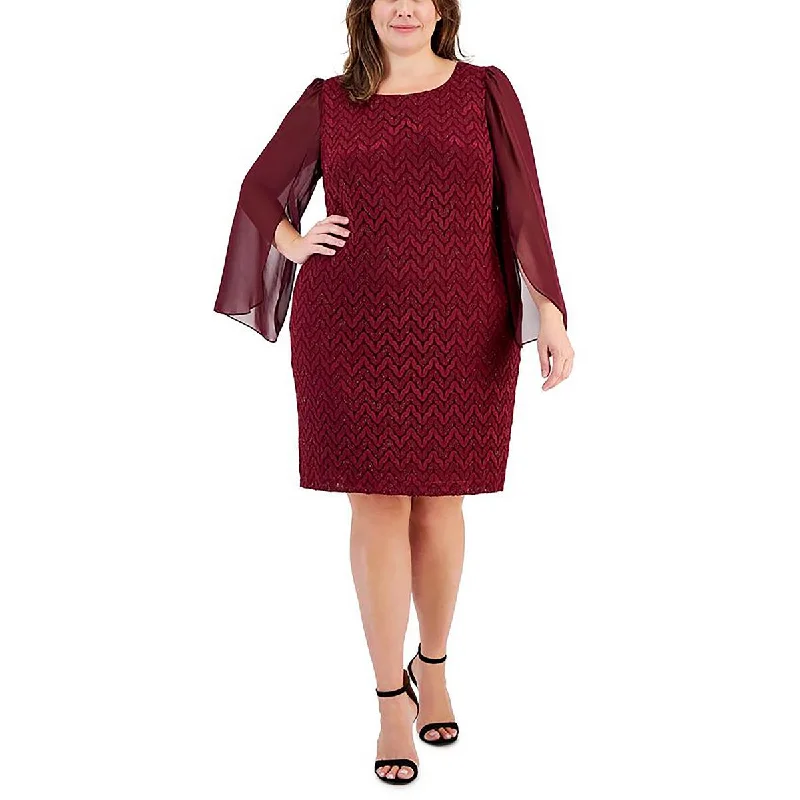 Unique Design Connected Apparel Womens Plus Lace Mini Cocktail And Party Dress