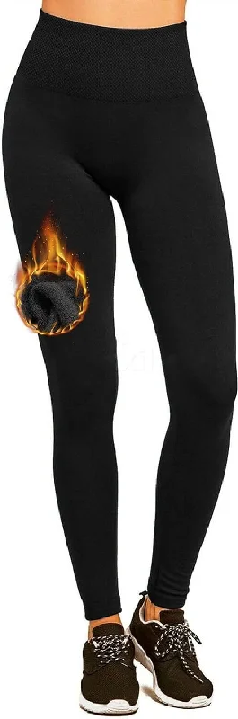Retro Style Womens Fuzzy Thermal Fur Lined High Waist Leggings Pants Thermals Warm 320g Retro Style Womens Fuzzy Thermal Fur Lined High Waist Leggings Pants Thermals Warm 320g
