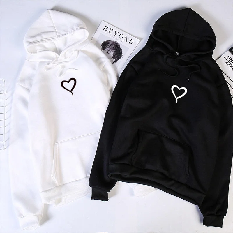 Versatile Items Heart Hoodies Sweatshirts 2019 Women Casual Kawaii Harajuku New Sweat Punk for Girls Clothing European Top Korean sudadera mujer Versatile Items Heart Hoodies Sweatshirts 2019 Women Casual Kawaii Harajuku New Sweat Punk for Girls Clothing European Top Korean sudadera mujer