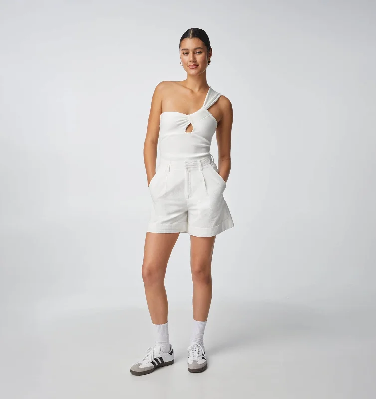 Classic Style Holland Seersucker Short - White