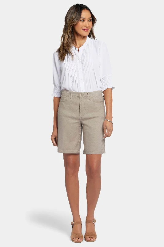Slim Fit 5 Pocket Bermuda Shorts - Saddlewood