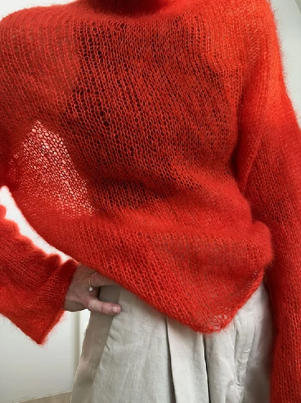 Comfy Chic Light Loop high neck sweater by Other Loops, No 10 yarn kit (ex pattern)