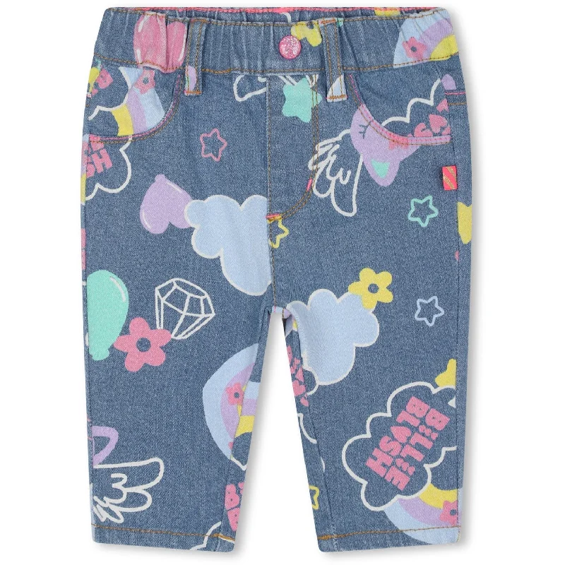 Luxe Comfort Billieblush Denim Blue Denim Trousers