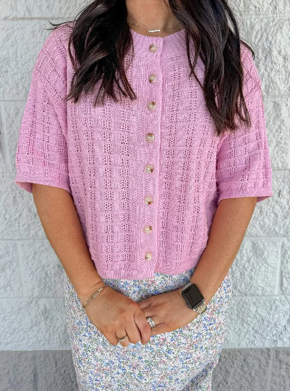 Stunning Fashion Feeling Sweet Pink Textured Sweater