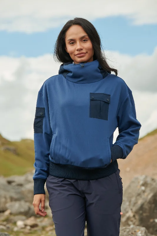 Cozy Sweaters Go Explore Hoodie  - Steel Blue