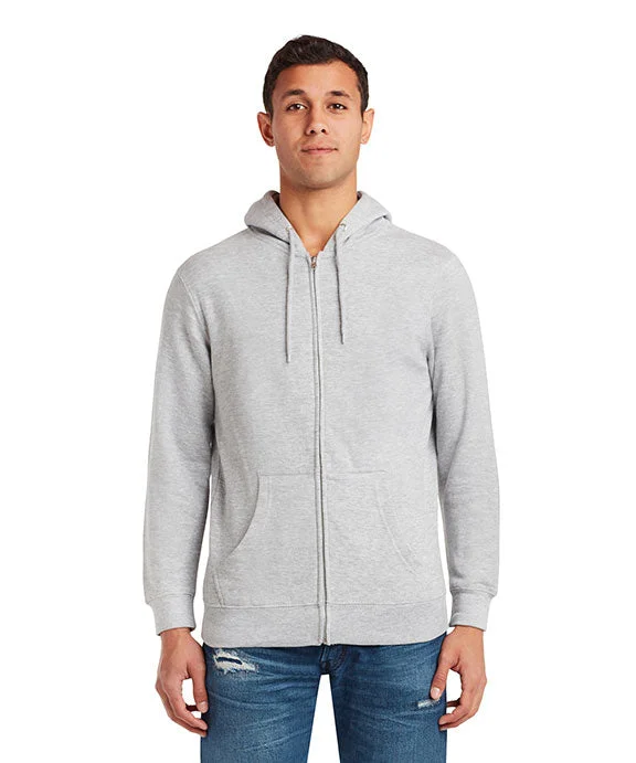 Slim Fit LS14003 - Lane Seven Unisex Premium Full-Zip Hooded Sweatshirt | Heather Grey Slim Fit LS14003 - Lane Seven Unisex Premium Full-Zip Hooded Sweatshirt | Heather Grey