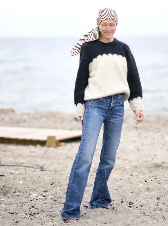 Fashionable And Fashionable Bella Blocking version 1 by Anne Ventzel, No 16 + Silk mohair yarn kit (excl pattern)