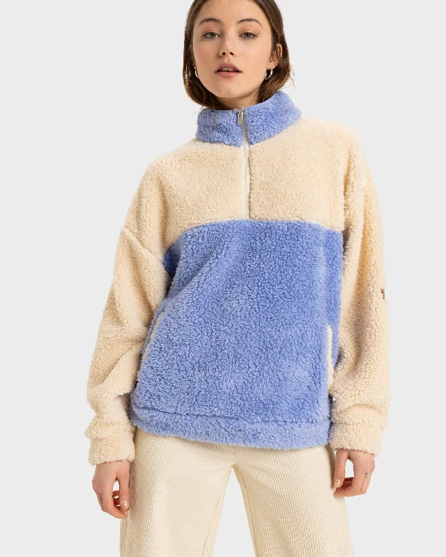 Warm Atmosphere Womens Jive Talking Block Fleece Jacket