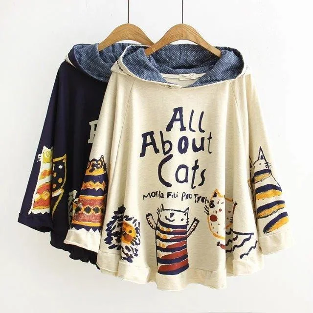 Luxury Style Cats One-Size-Fits-All Warm Winter Pullover